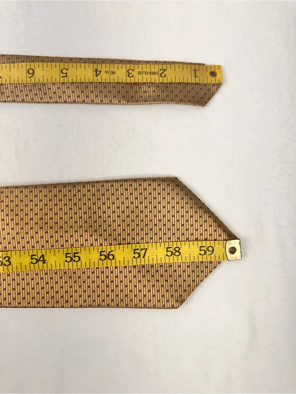 Lands’ End Handmade Tie Silk Necktie Mens Geometric Classic Gold  Tie